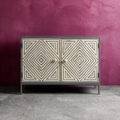 Eli Art Deco Inlay Cabinet