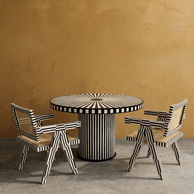 Nova Mother of Pearl Inlay Round Dining Table